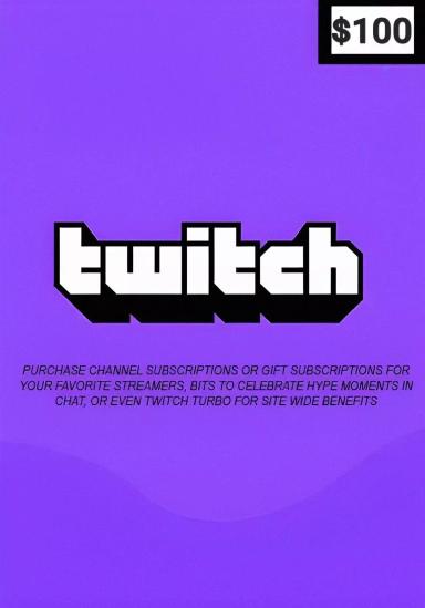 Twitch 100 USD Gift Card cover image