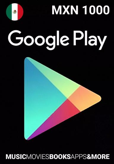Google Play 1000 MXN Gift Card cover image