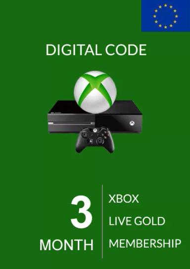 EU Xbox Live 3 Kuu Liikmeaeg  cover image