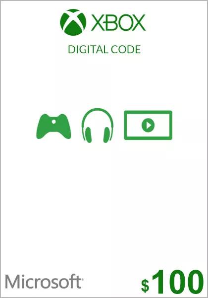 USA Xbox 100 Dollar Gift Card 