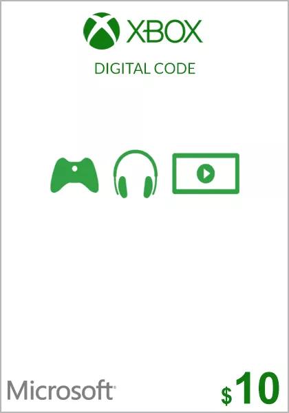 USA Xbox 10 Dollar Kinkekaart 