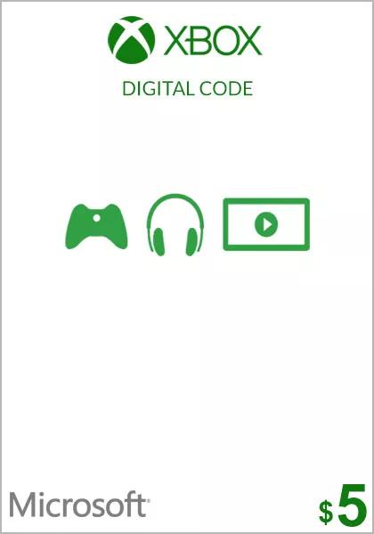 USA Xbox 5 Dollar Gift Card 
