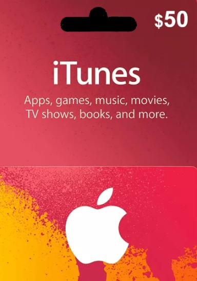 Apple iTunes USA 50 USD Kinkekaart cover image