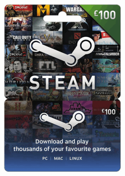 UK Steam 100 Nael Kinkekaart Punktid