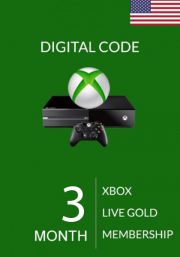 USA Xbox Live Gold 3 Kuu Liikmeaeg